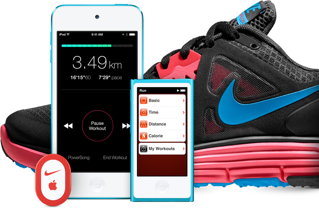 Nike+iPod partnership, a running tracking sensor device compatible with iPod